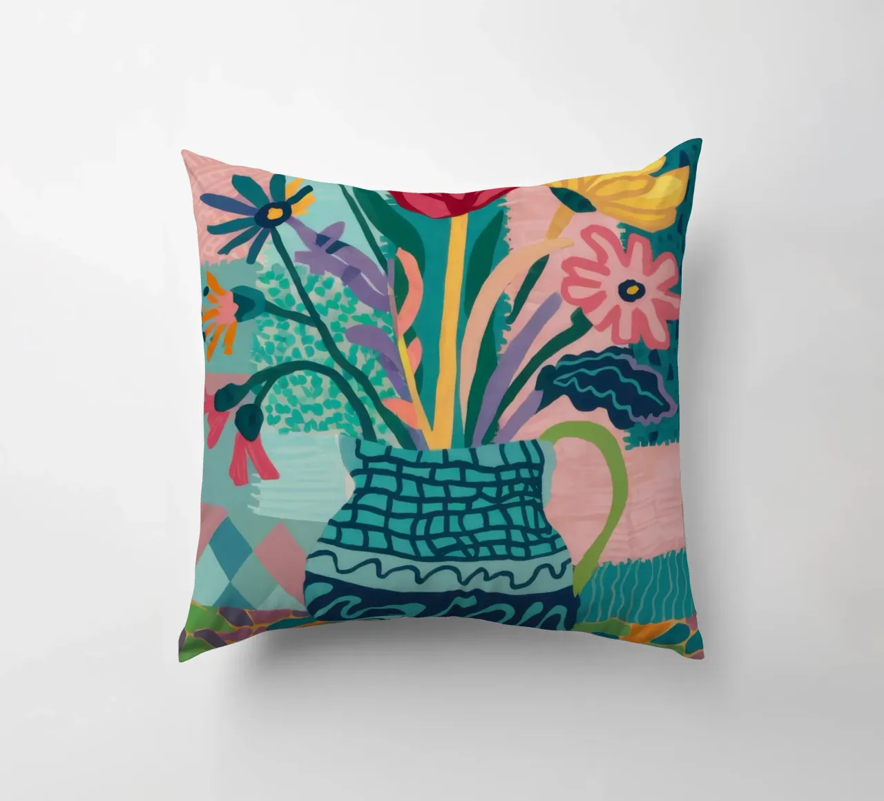 Bouquet di vasi intricati cuscino da Frosh Pallete
