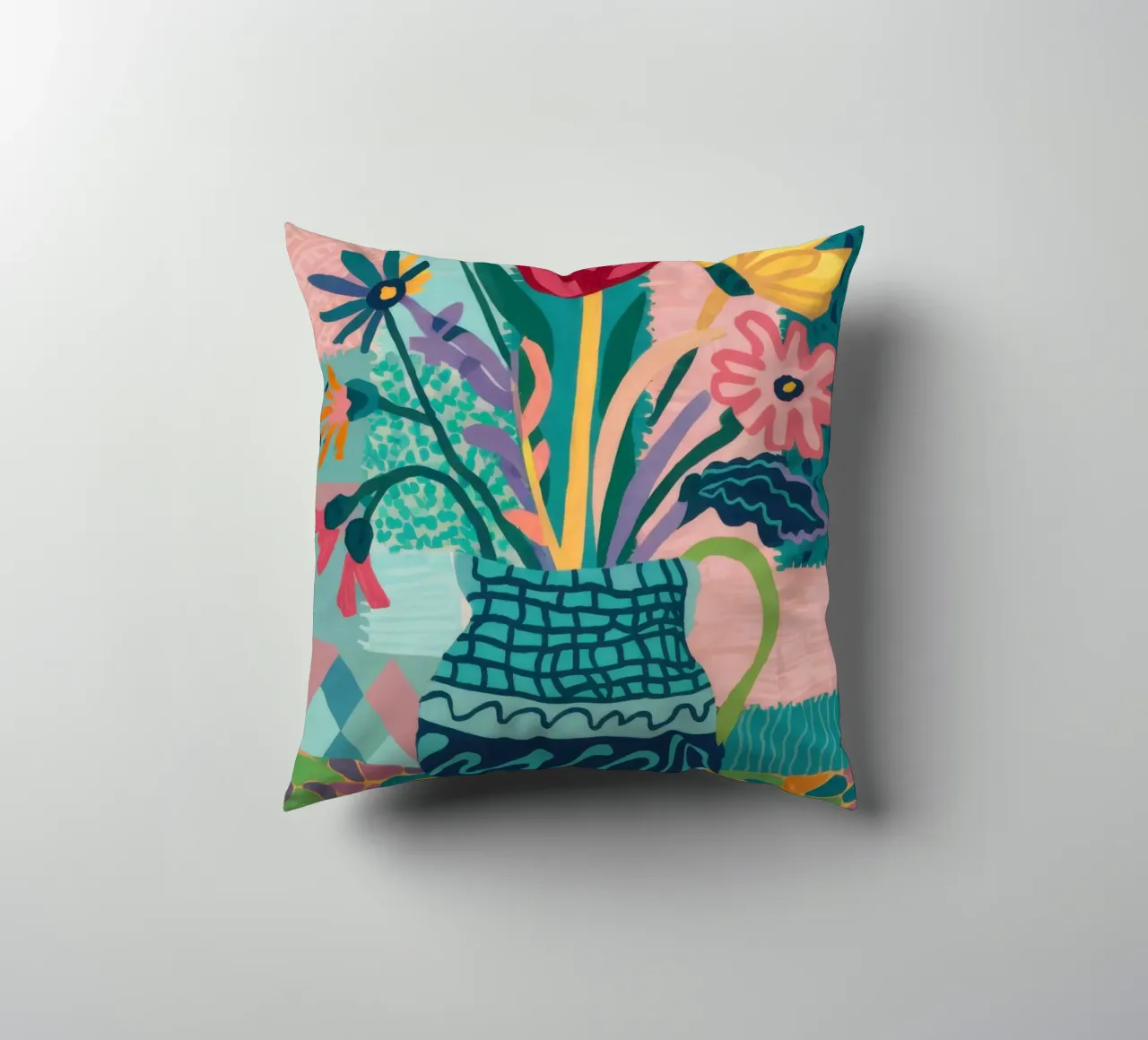 Bouquet di vasi intricati cuscino da Frosh Pallete