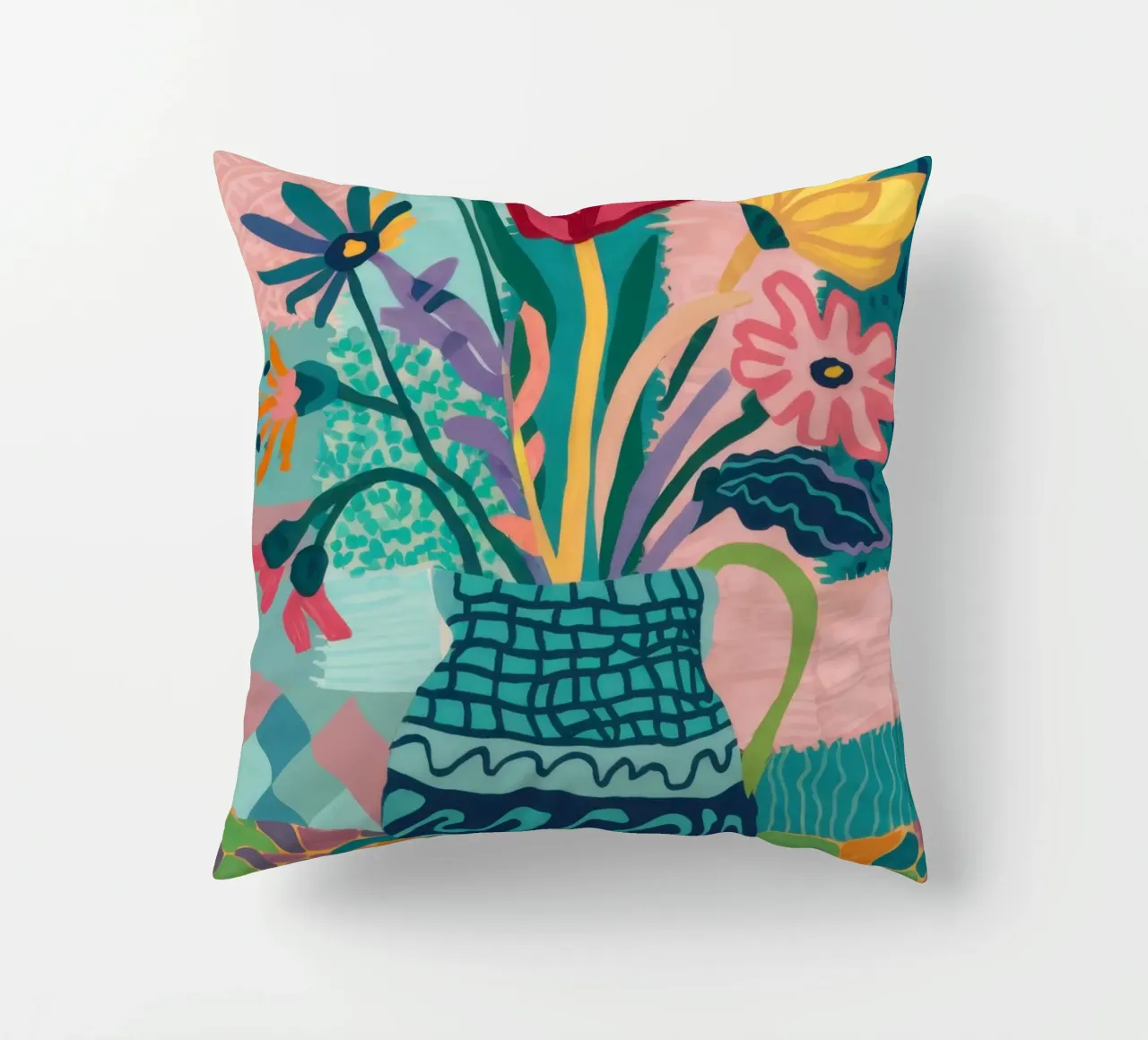 Bouquet di vasi intricati cuscino da Frosh Pallete