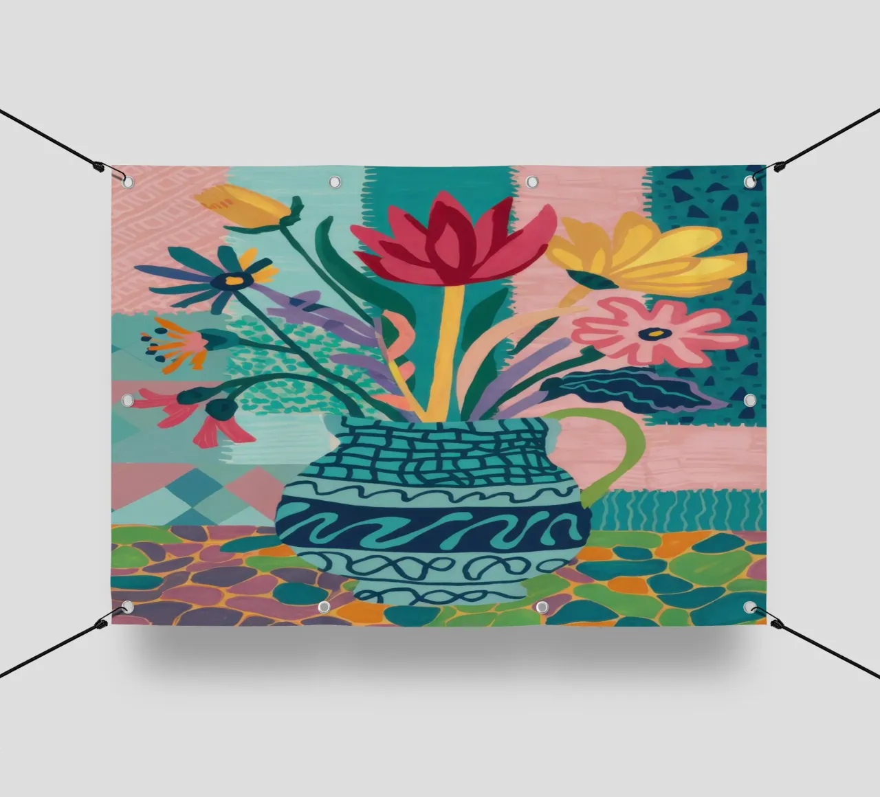 Bouquet di vasi intricati telo in pvc da Frosh Pallete