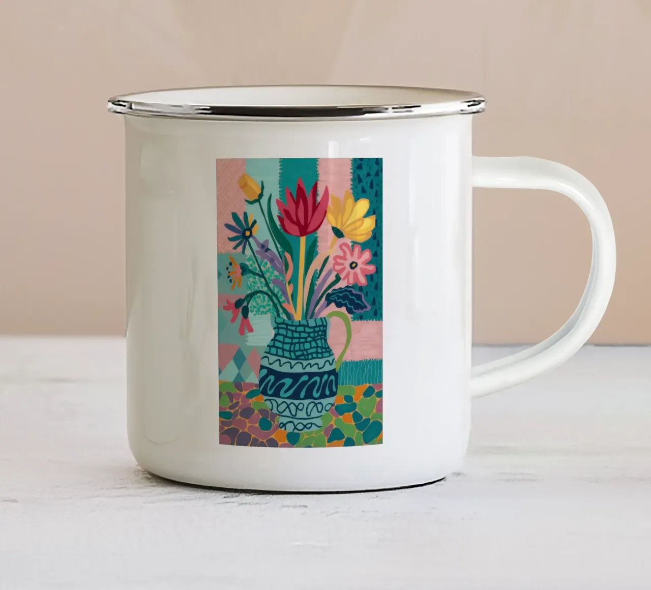 Bouquet di vasi intricati tazza in smalto da Frosh Pallete