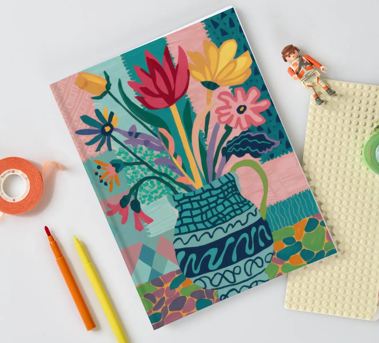 Intricate Vase Bouquet notebook by Frosh Pallete