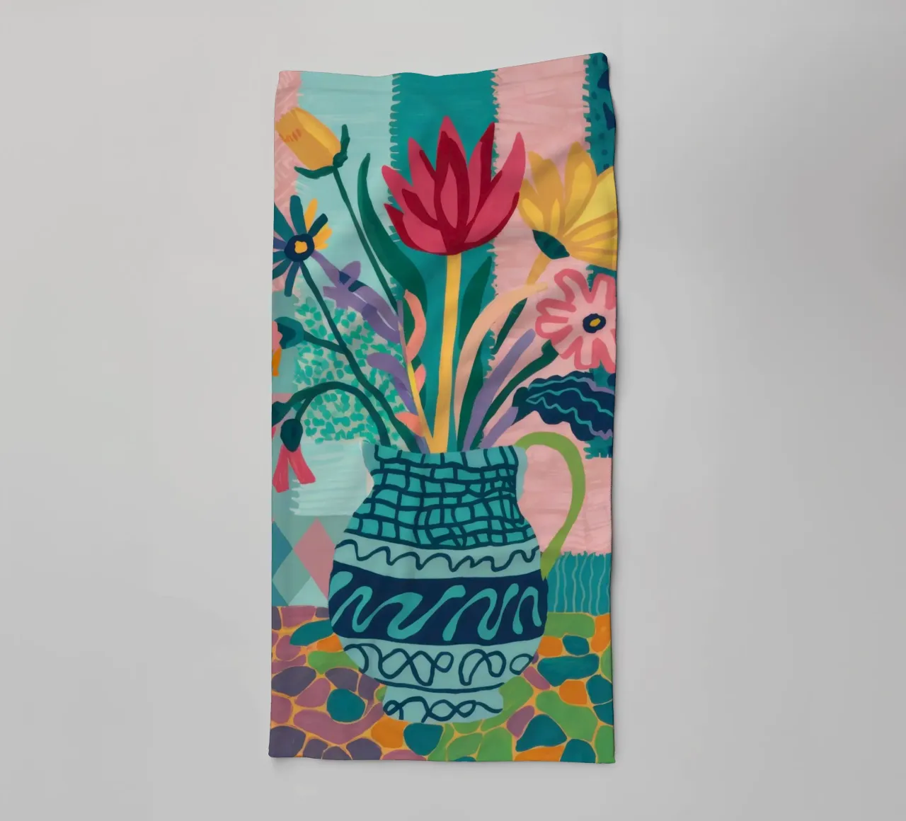 Bouquet di vasi intricati asciugamano da bagno da Frosh Pallete