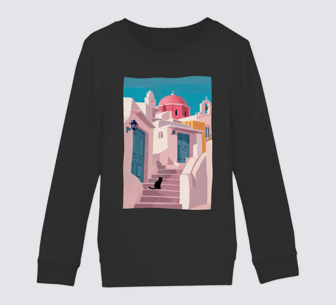 Santorini Cat Path felpa bambino da Veil Maya