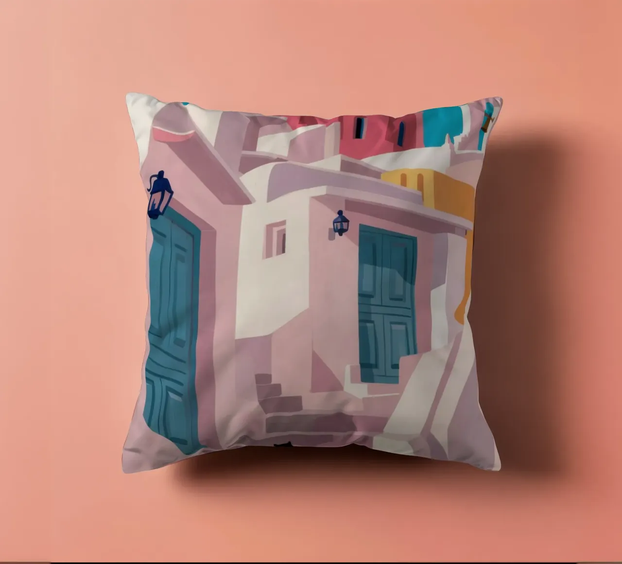 Santorini Cat Path cuscino da Veil Maya