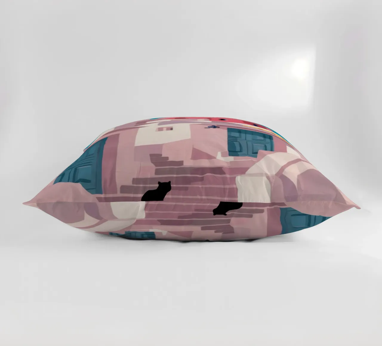 Santorini Cat Path cuscino da Veil Maya