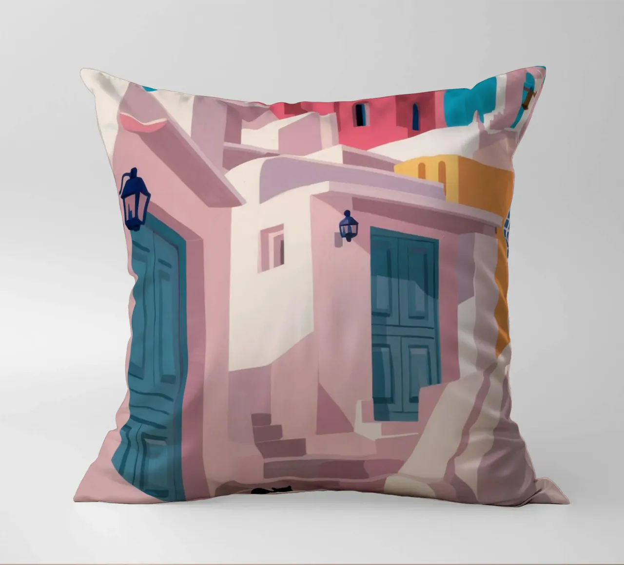 Santorini Cat Path cuscino da Veil Maya