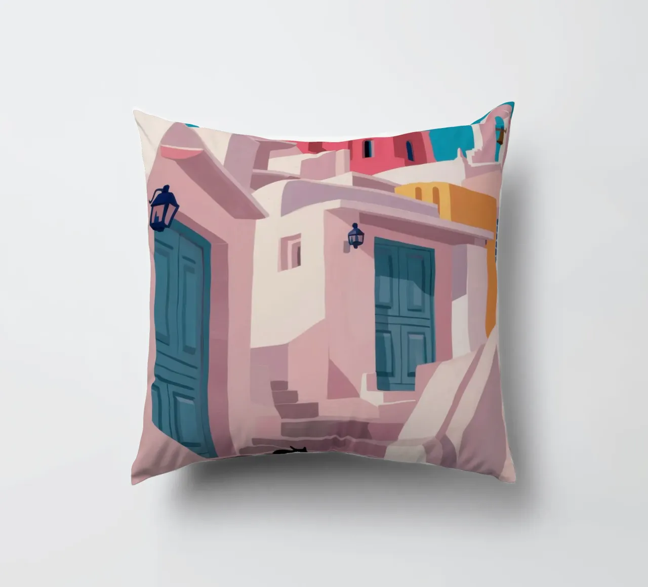 Santorini Cat Path cuscino da Veil Maya