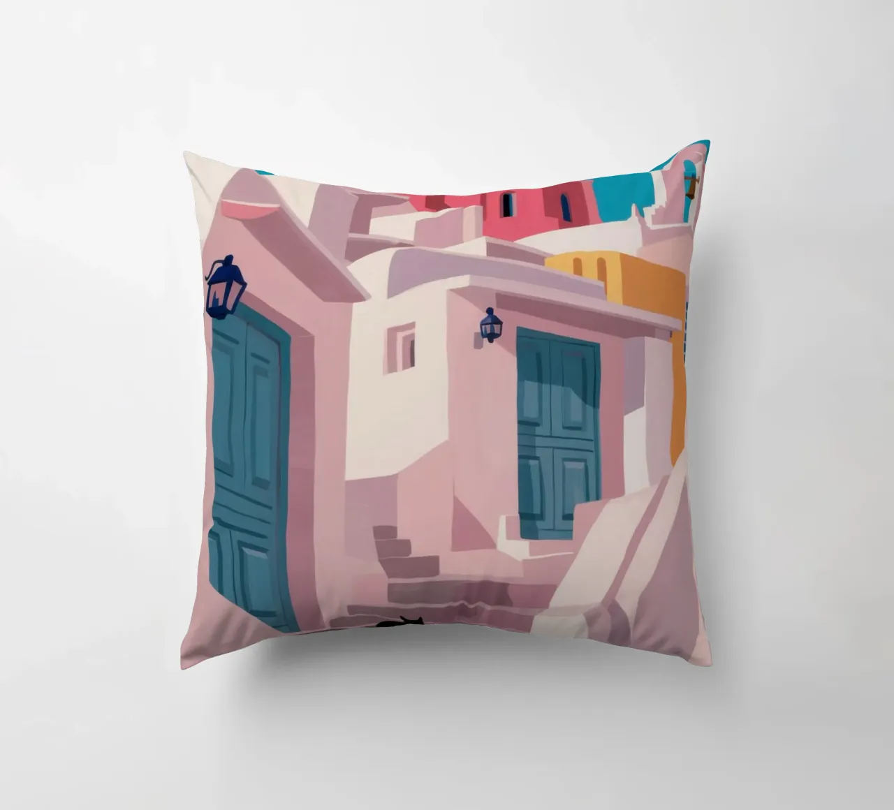 Santorini Cat Path cuscino da Veil Maya