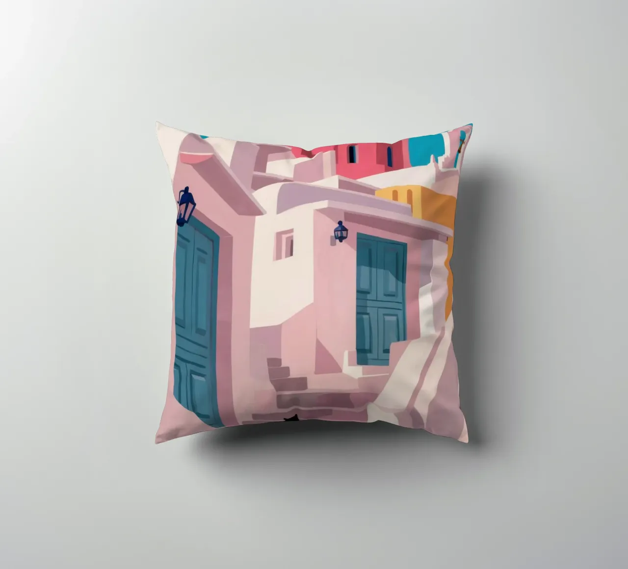 Santorini Cat Path cuscino da Veil Maya