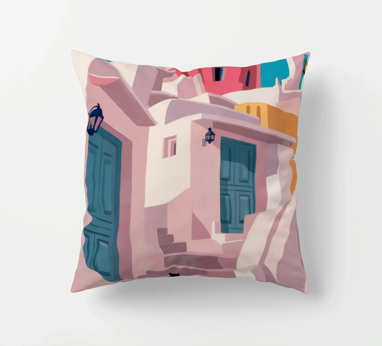 Santorini Cat Path cuscino da Veil Maya