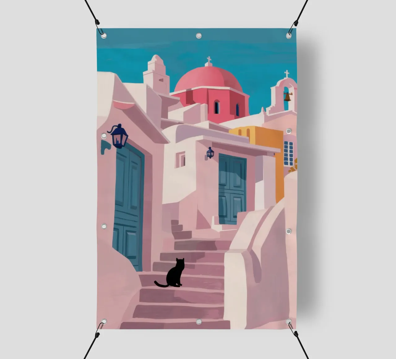 Santorini Cat Path telo in pvc da Veil Maya