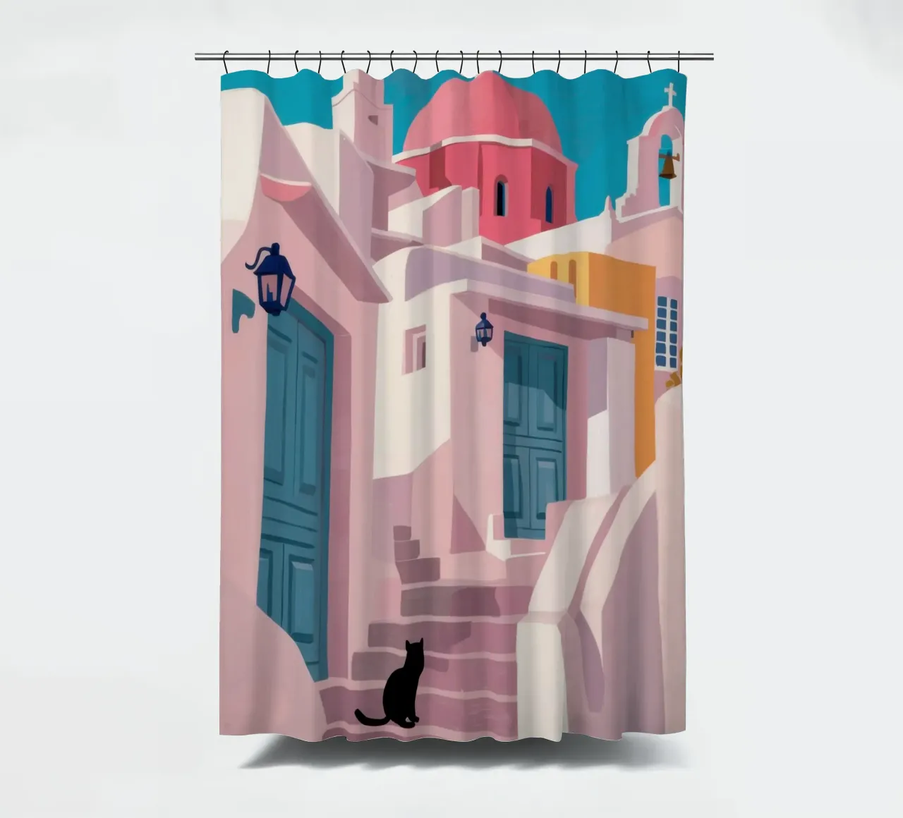 Santorini Cat Path tenda da doccia da Veil Maya
