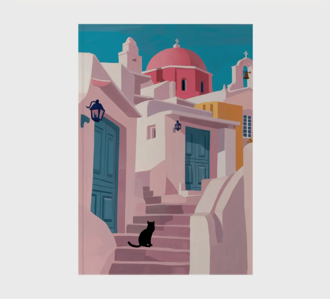 Santorini Cat Path notebook by Veil Maya