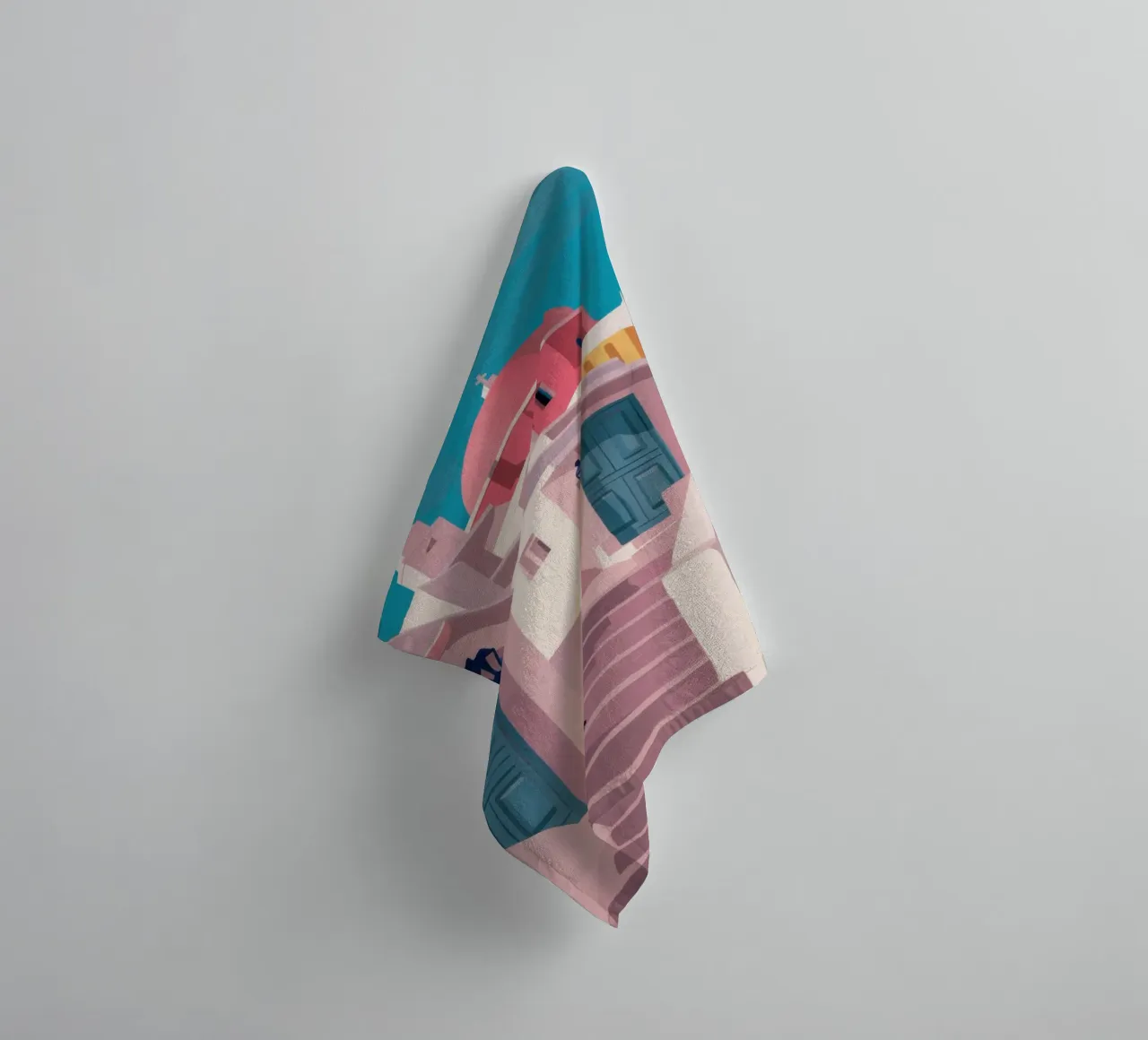 Santorini Cat Path towel by Veil Maya