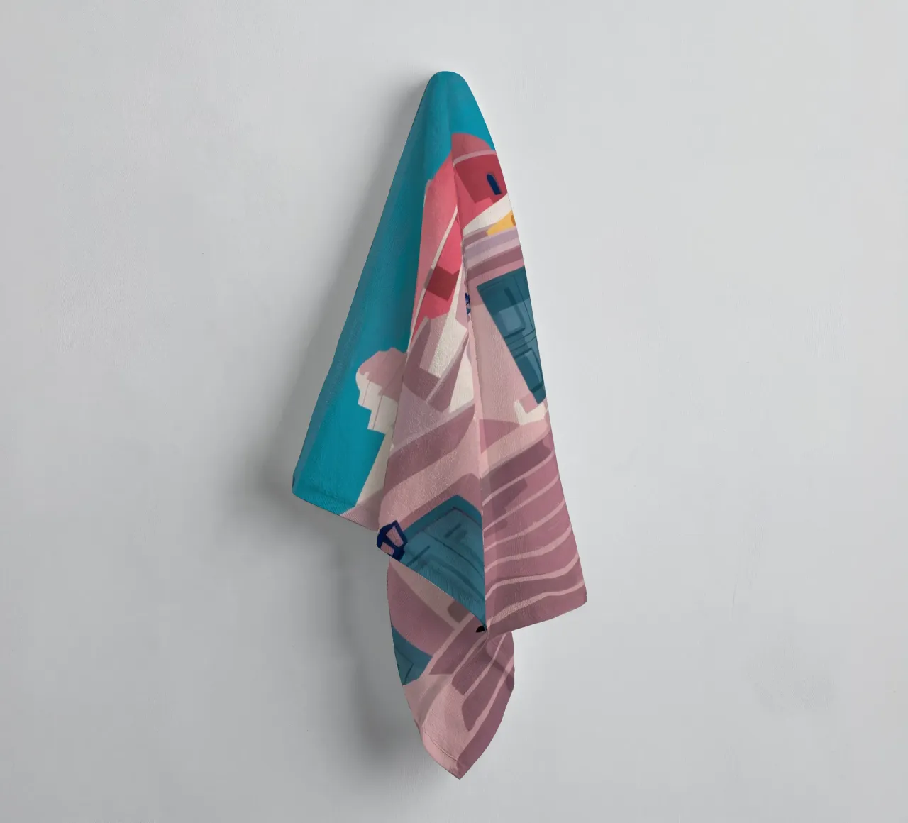 Santorini Cat Path towel by Veil Maya