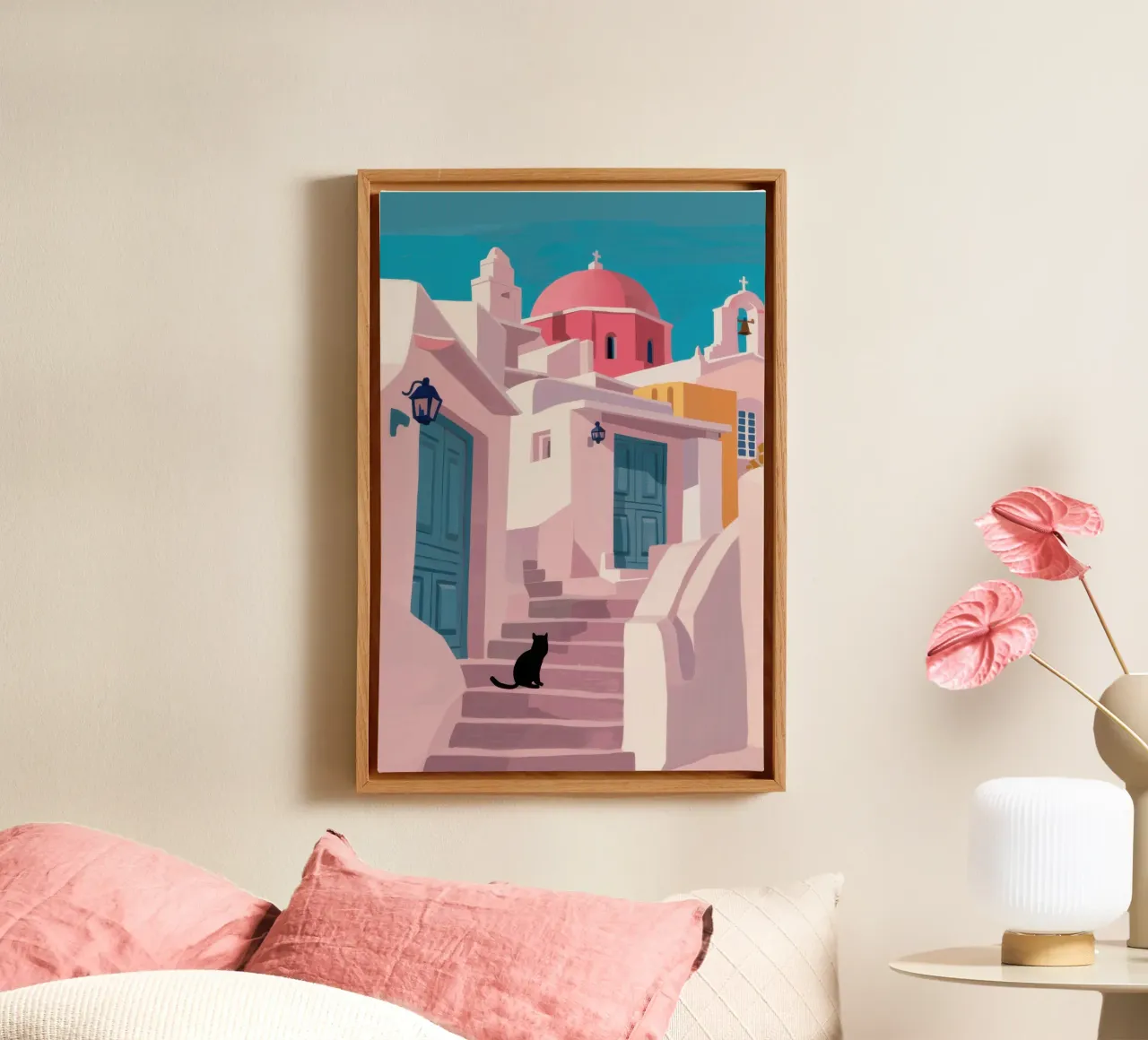 Santorini Cat Path tela da Veil Maya