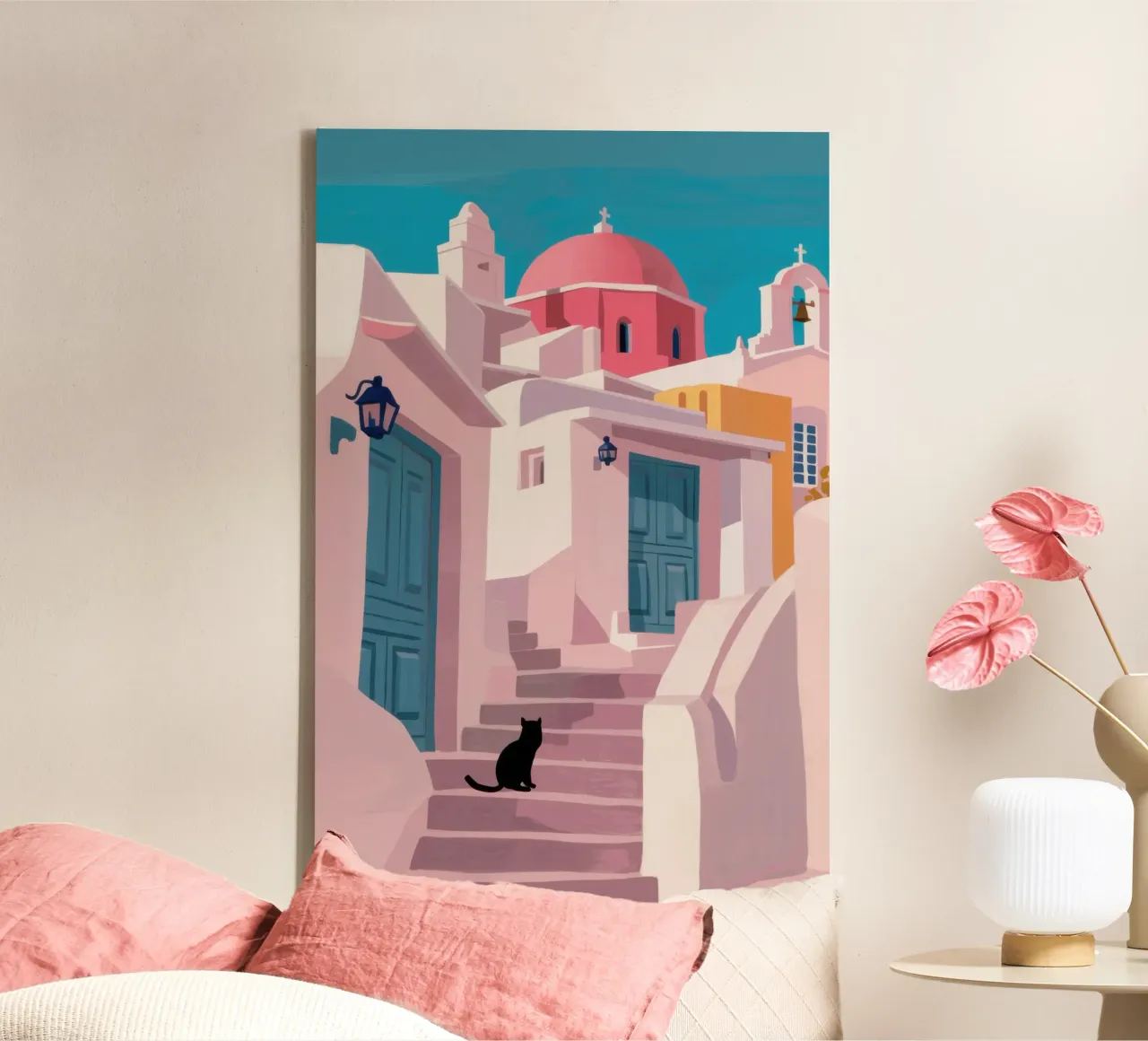 Santorini Cat Path tela da Veil Maya
