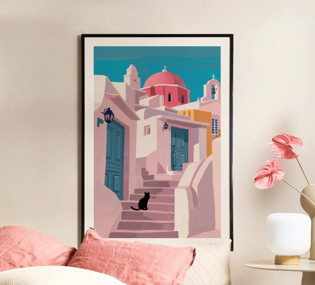 Santorini Cat Path carta hahnemühle da Veil Maya