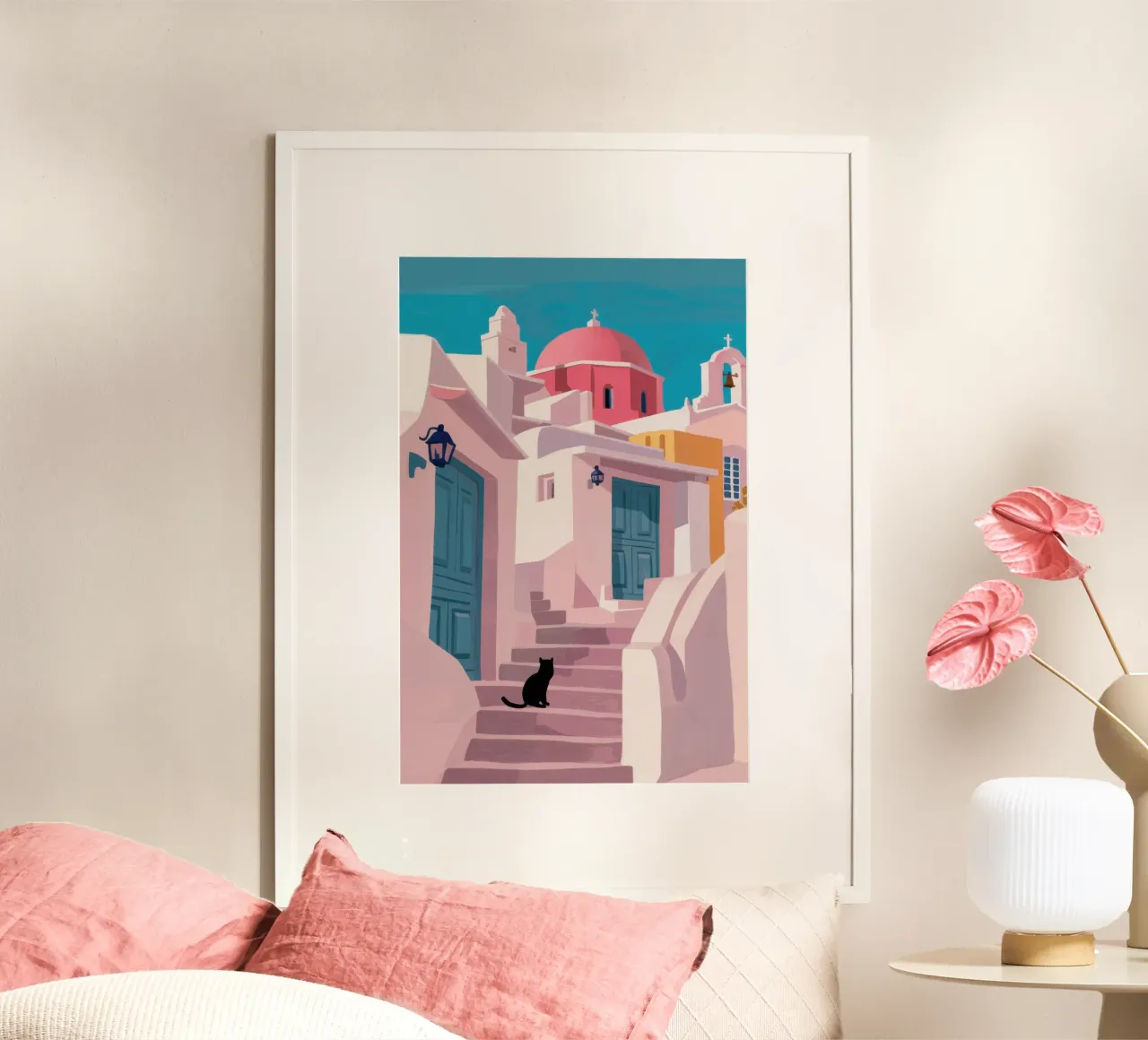 Santorini Cat Path carta hahnemühle da Veil Maya