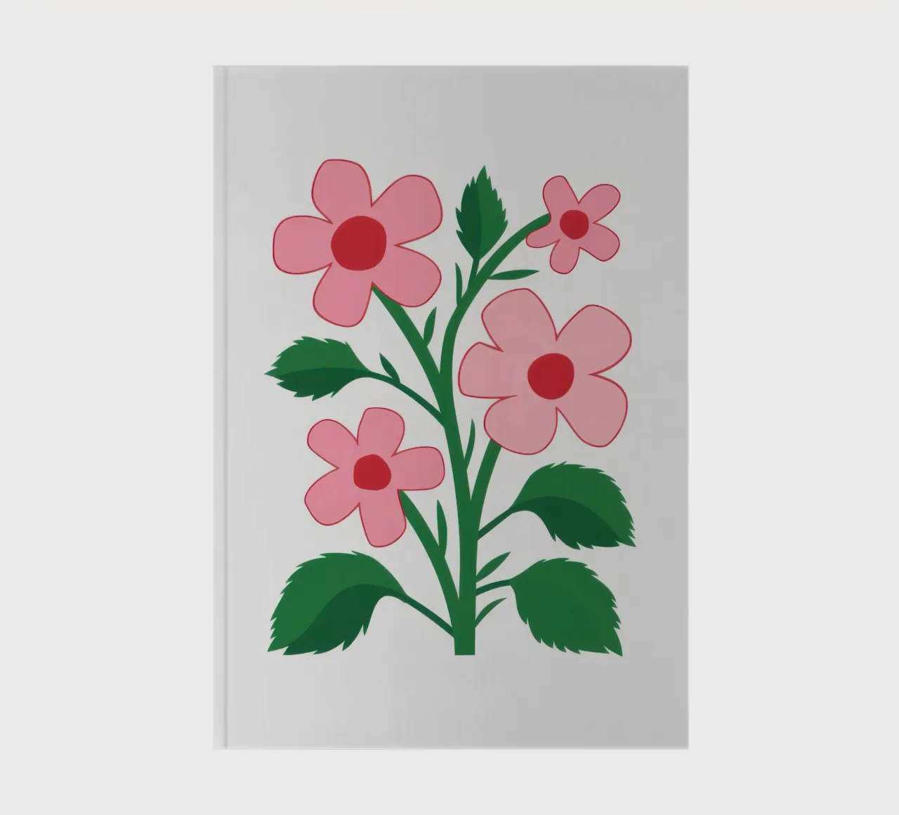 Simple Pink Blossoms notebook by Solar Paint