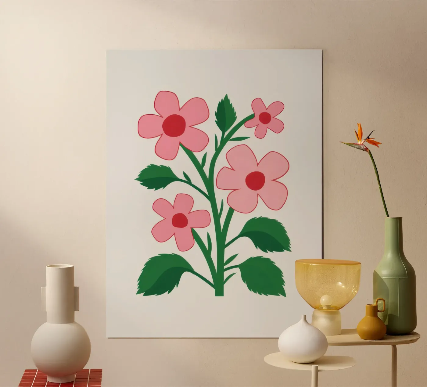 Simple Pink Blossoms poster da Solar Paint