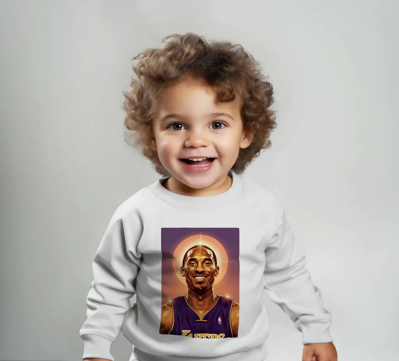 Kobe Bryant portrait (8) felpa neonato da Lembayung art