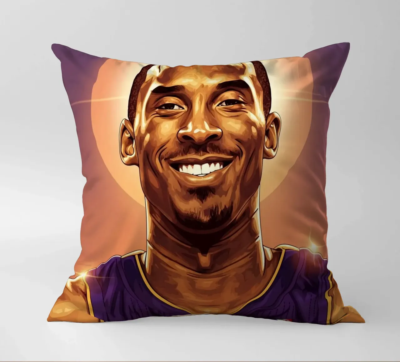 Kobe Bryant portrait (8) cuscino da Lembayung art