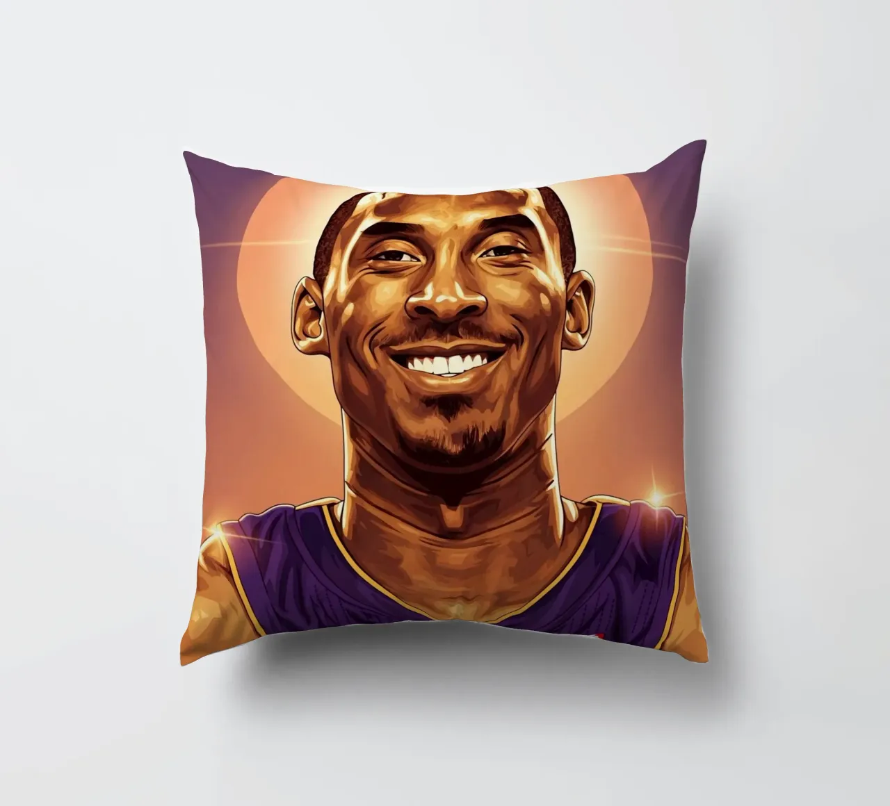 Kobe Bryant portrait (8) cuscino da Lembayung art