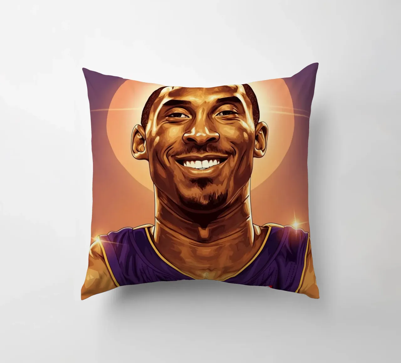 Kobe Bryant portrait (8) cuscino da Lembayung art