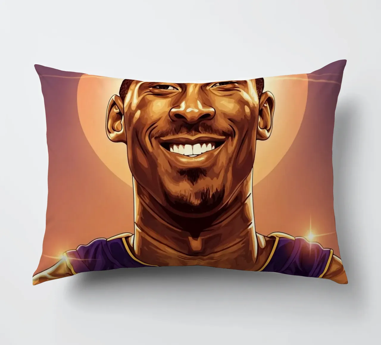 Kobe Bryant portrait (8) cuscino da Lembayung art