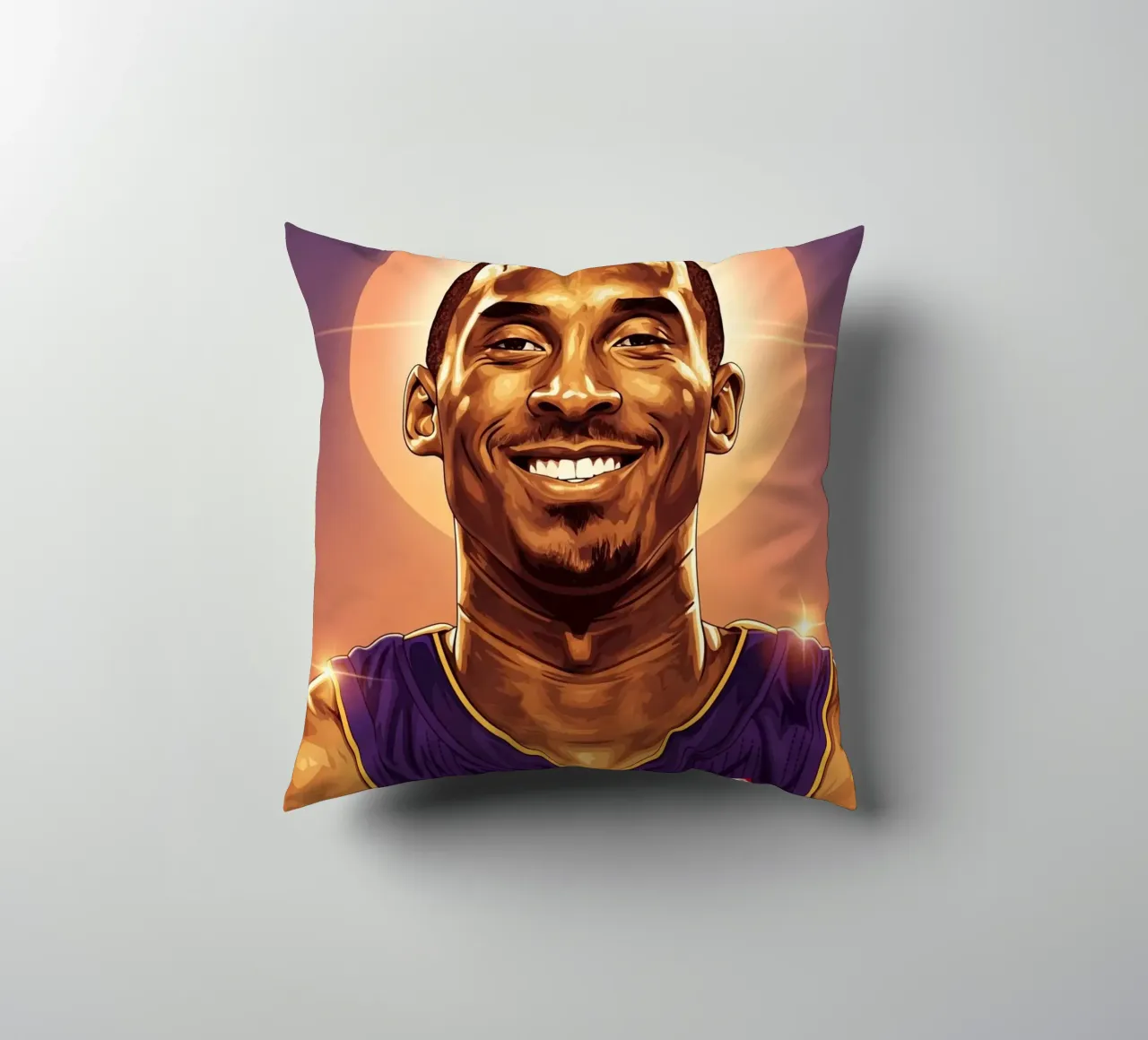 Kobe Bryant portrait (8) cuscino da Lembayung art