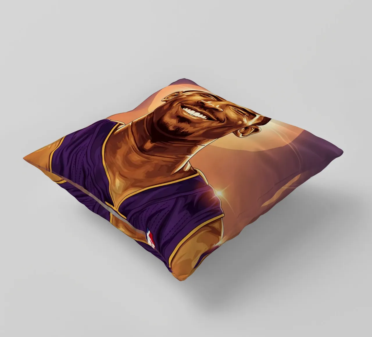 Kobe Bryant portrait (8) cuscino da Lembayung art