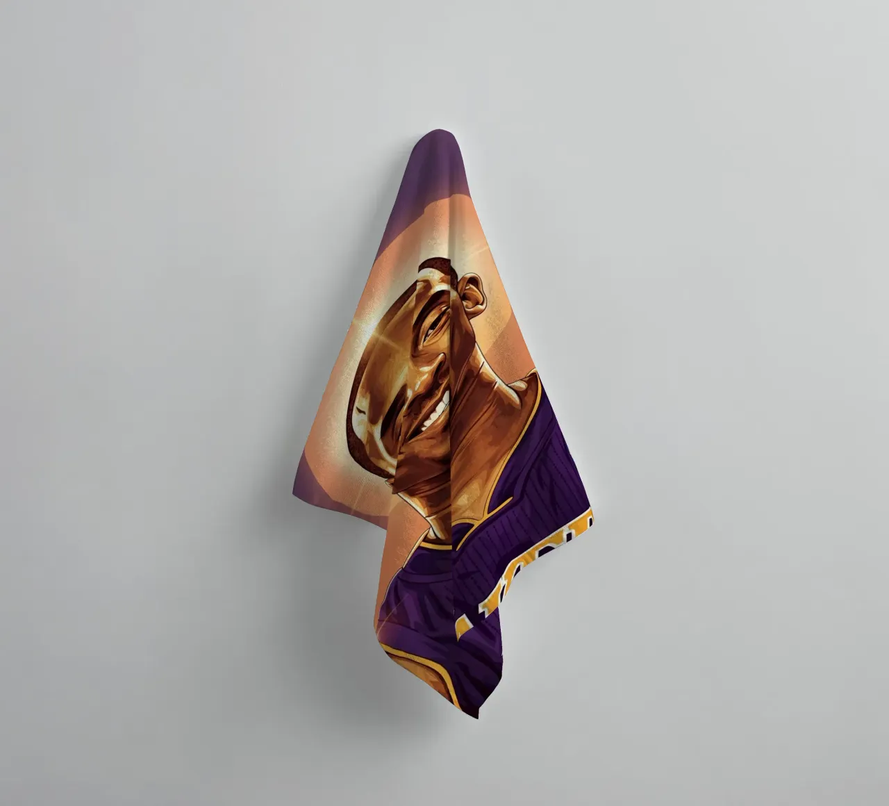 Kobe Bryant portrait (8) asciugamano da bagno da Lembayung art