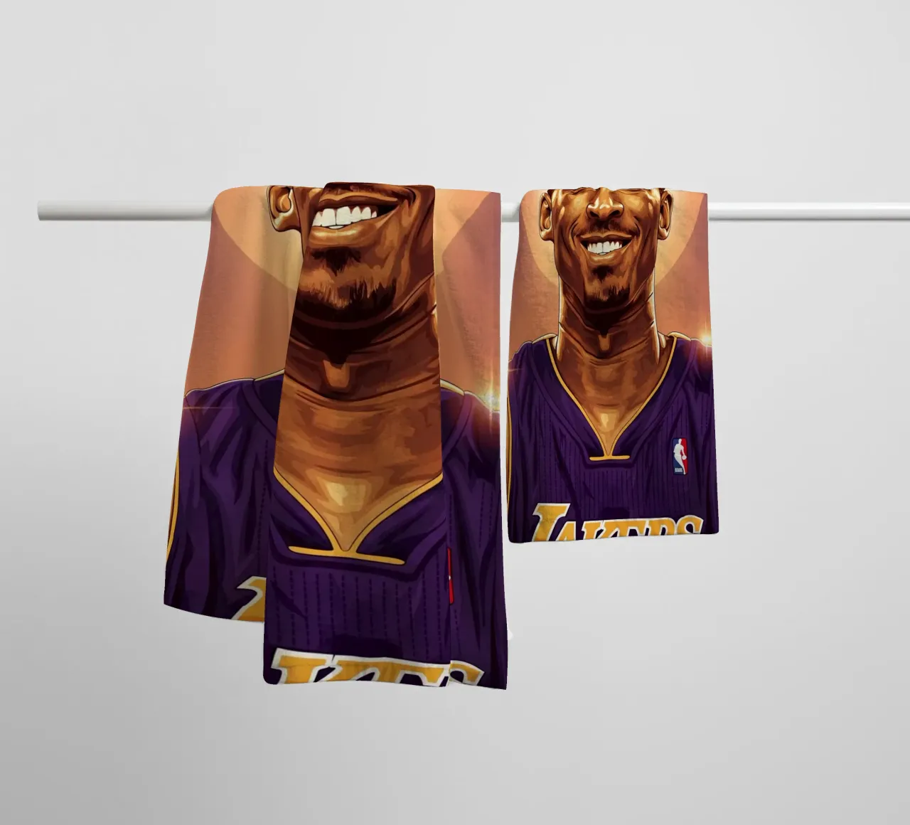 Kobe Bryant portrait (8) asciugamano da bagno da Lembayung art