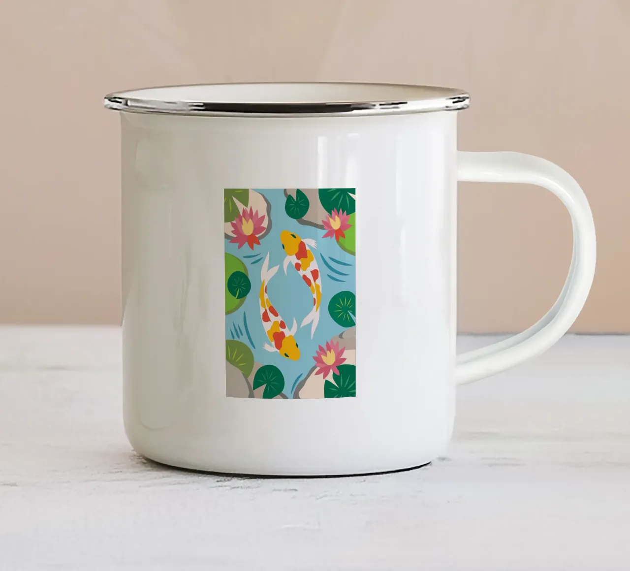 Koi Fish tazza in smalto da CUTE ANIMALS