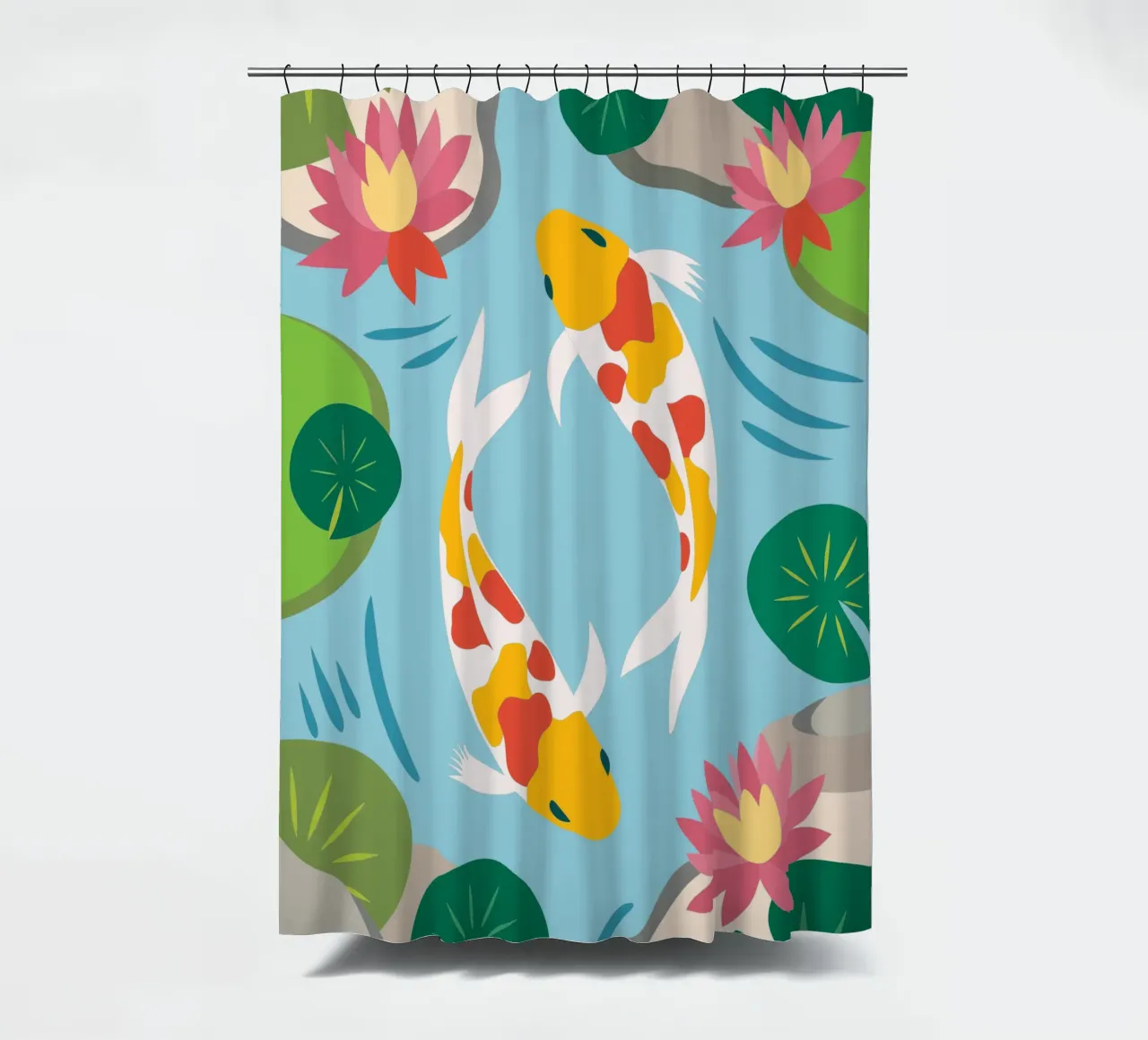 Koi Fish shower curtain by CUTE ANIMALS