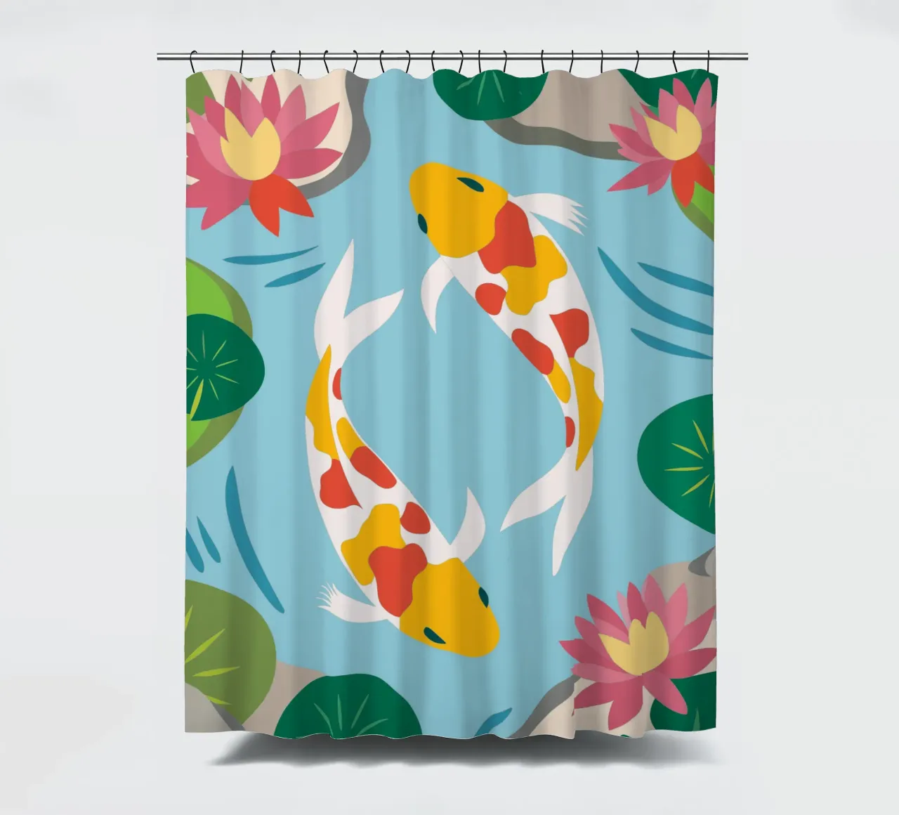 Koi Fish shower curtain by CUTE ANIMALS