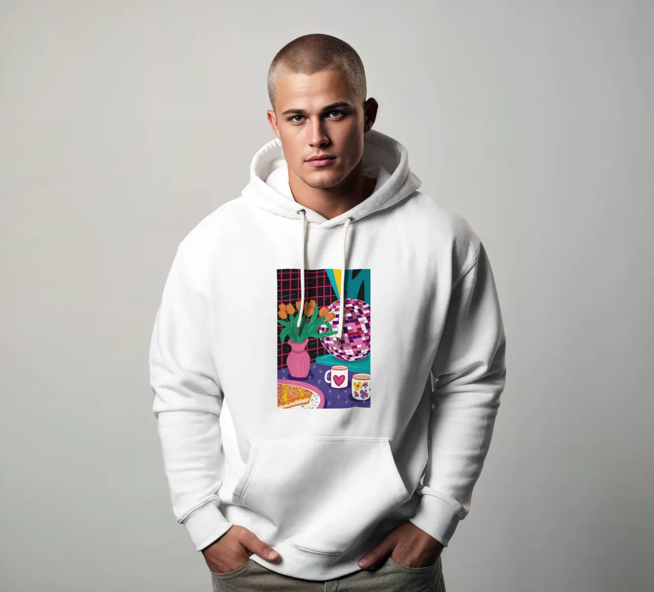 Checkered Tea Time hoodie by Prism Ritual