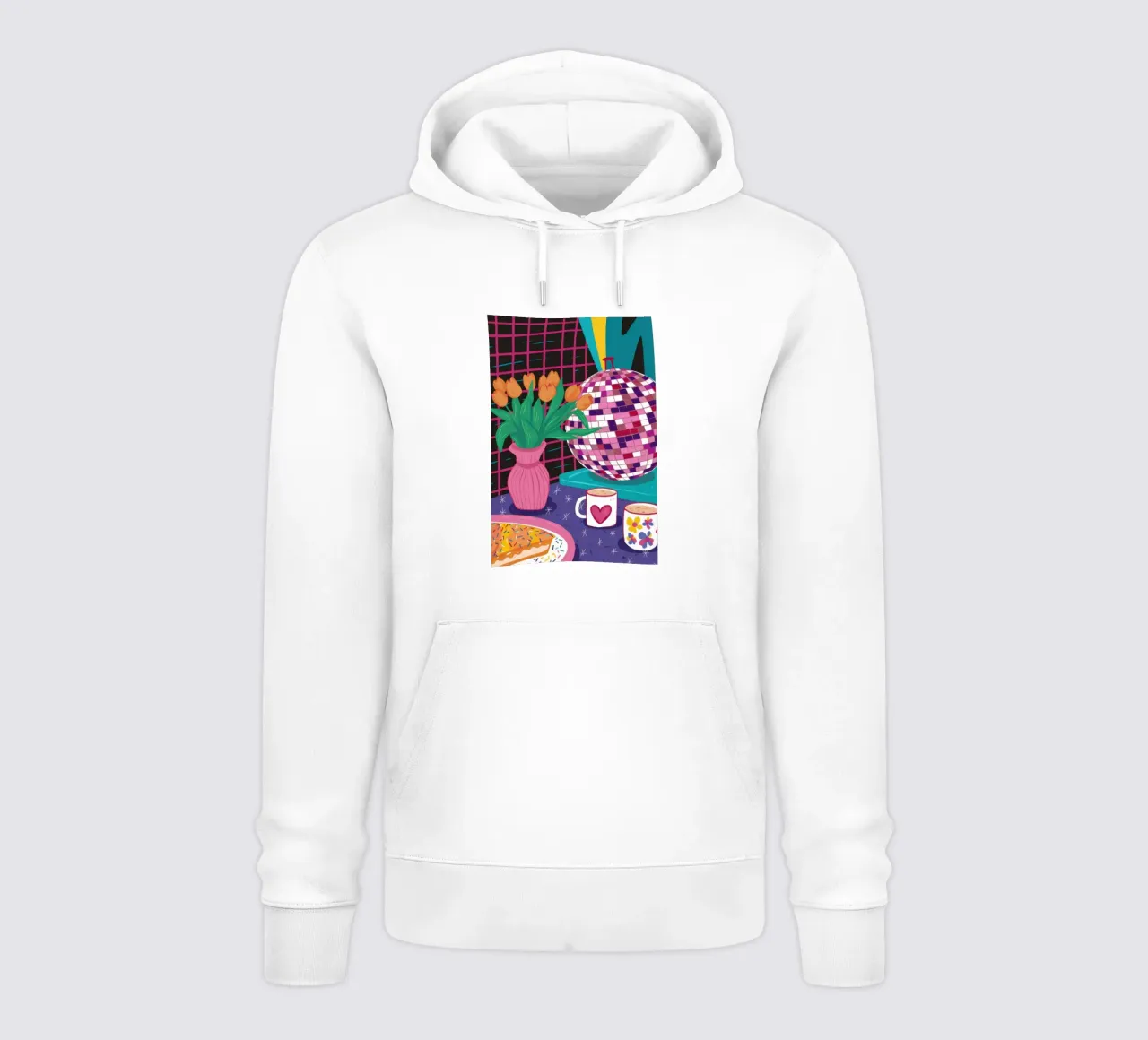 Checkered Tea Time hoodie by Prism Ritual