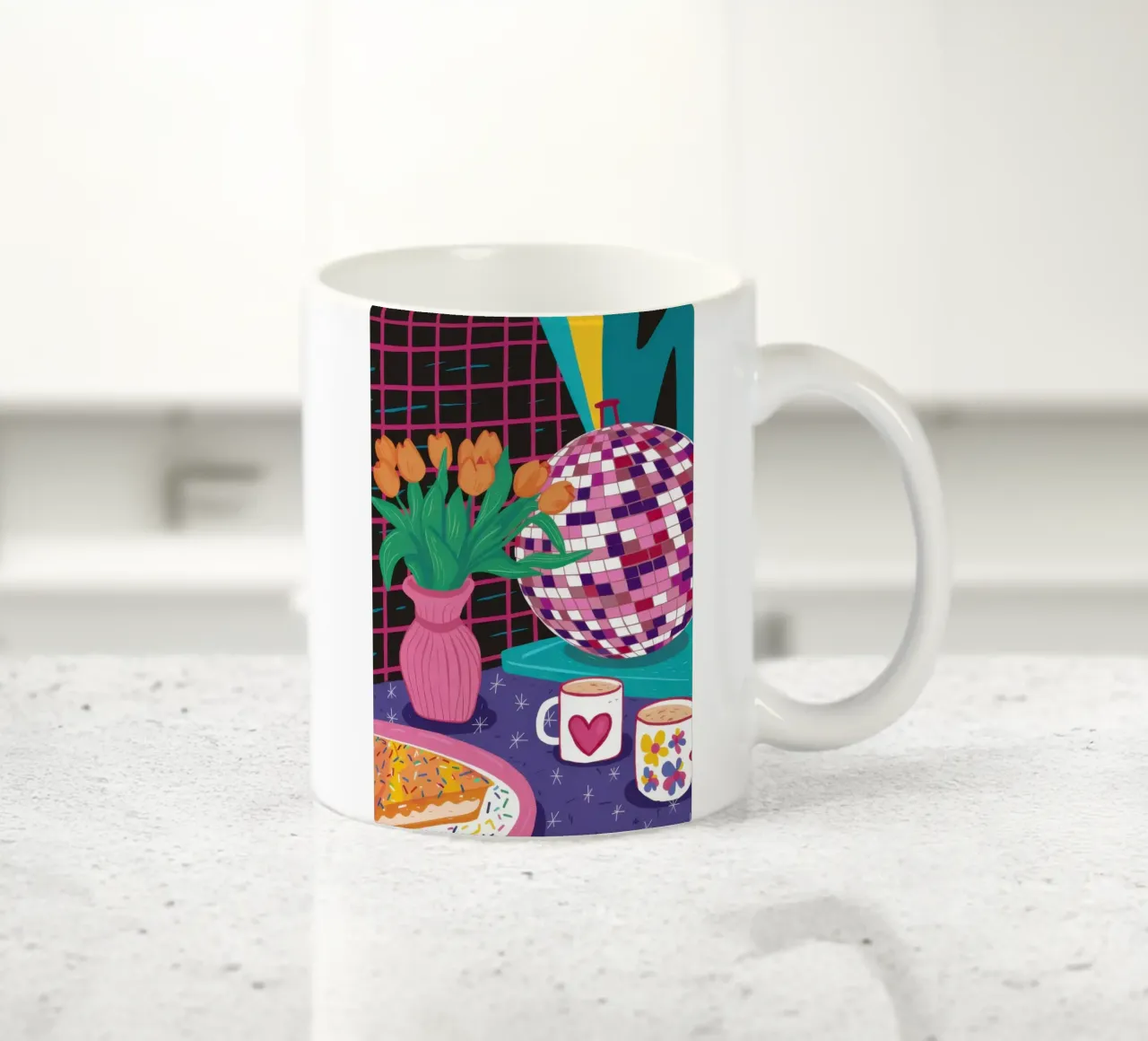 L'ora del tè a scacchi tazza in ceramica da Prism Ritual