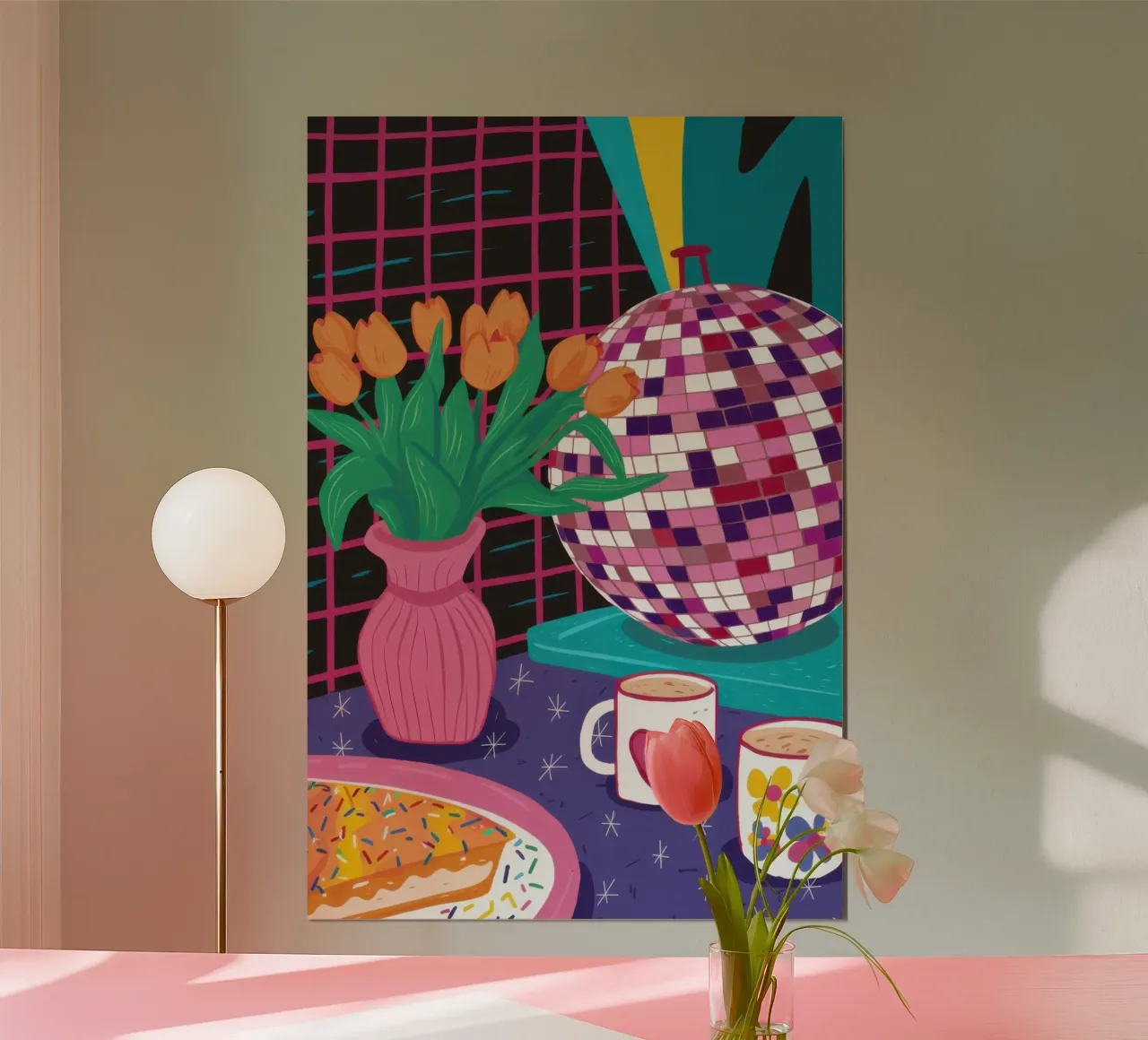 Checkered Tea Time poster by Prism Ritual