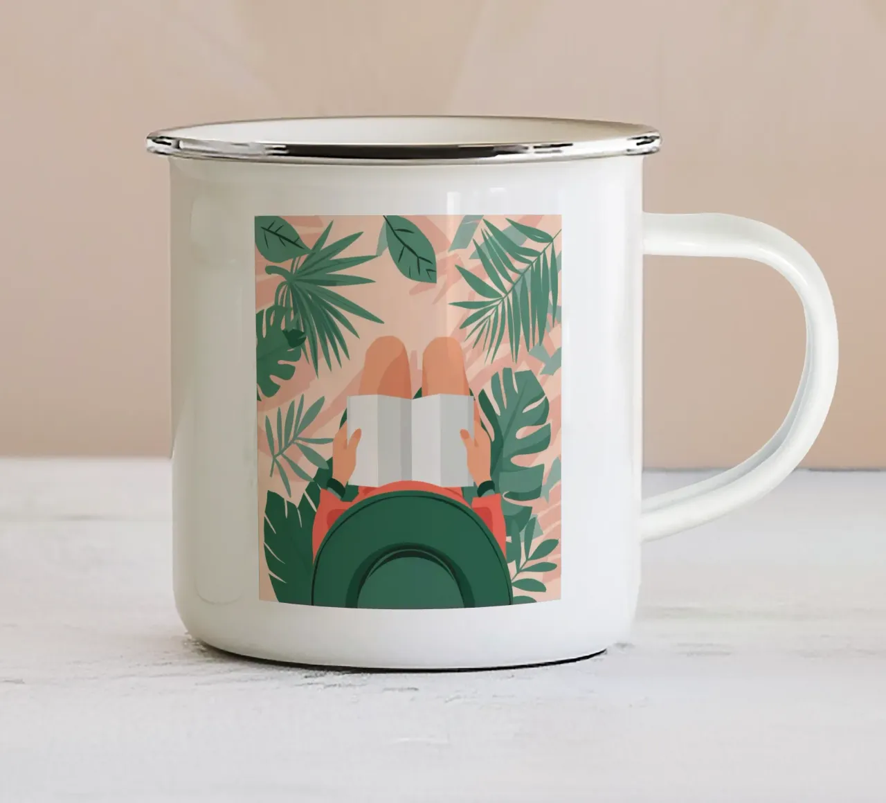 Fuga nella giungla letteraria tazza in smalto da Frosh Pallete