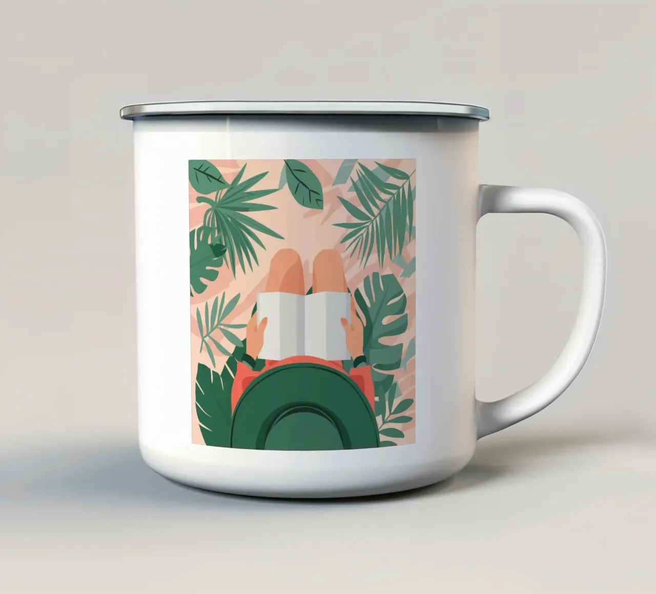 Fuga nella giungla letteraria tazza in smalto da Frosh Pallete