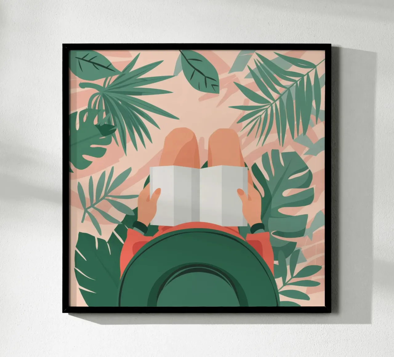Fuga nella giungla letteraria poster con telaio in alluminio da Frosh Pallete
