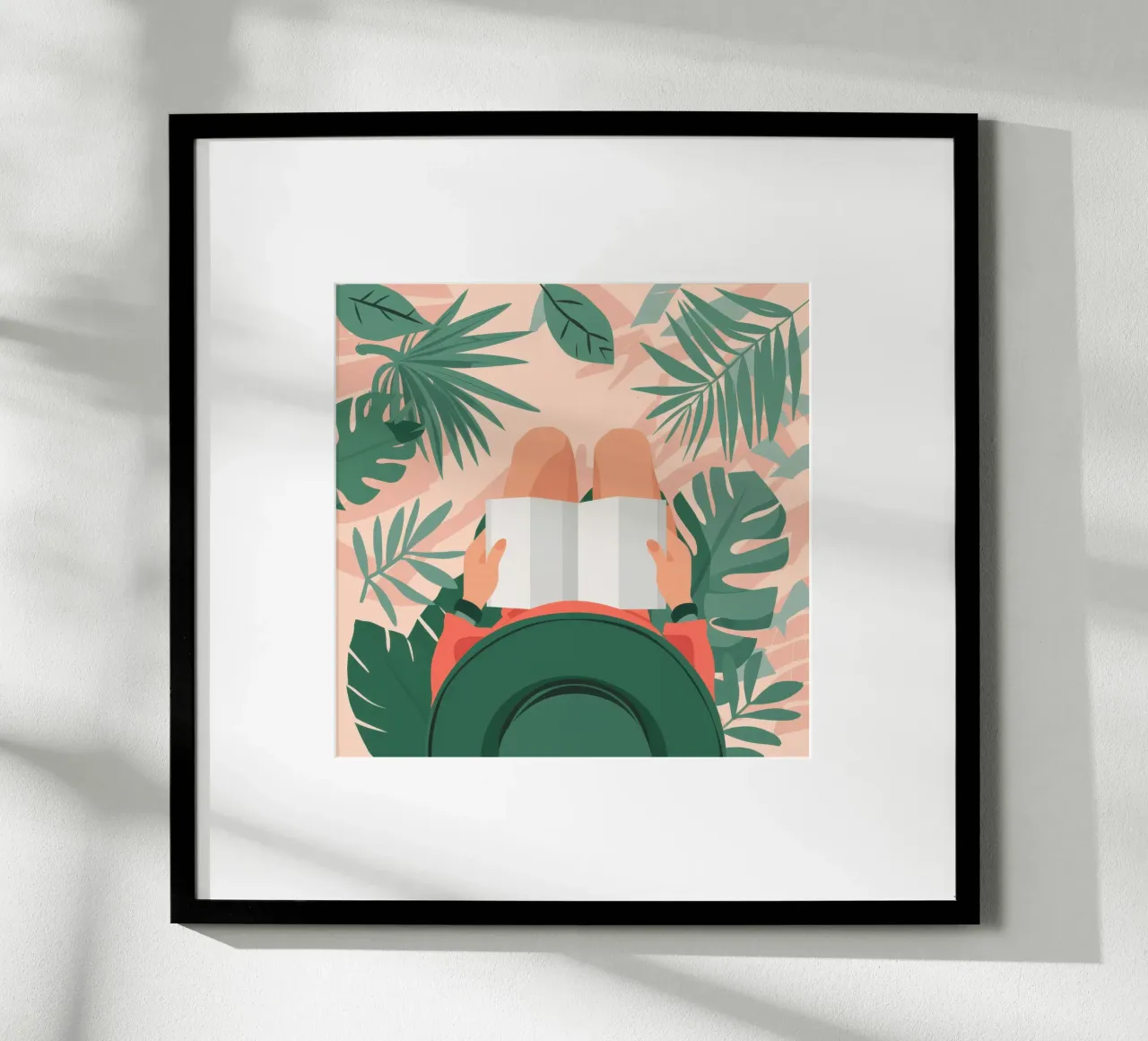Fuga nella giungla letteraria poster con telaio in alluminio da Frosh Pallete