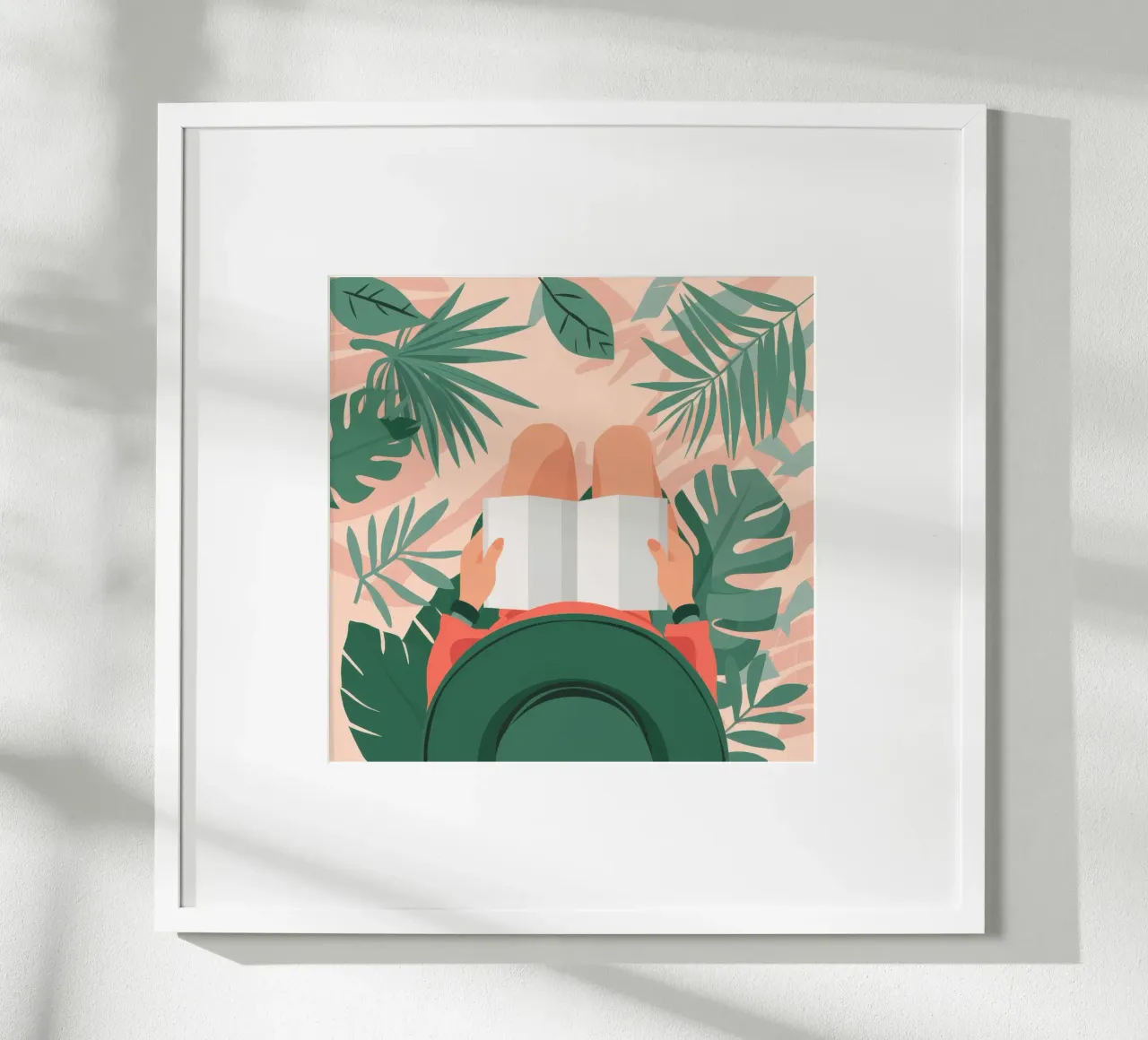 Fuga nella giungla letteraria poster con telaio in alluminio da Frosh Pallete