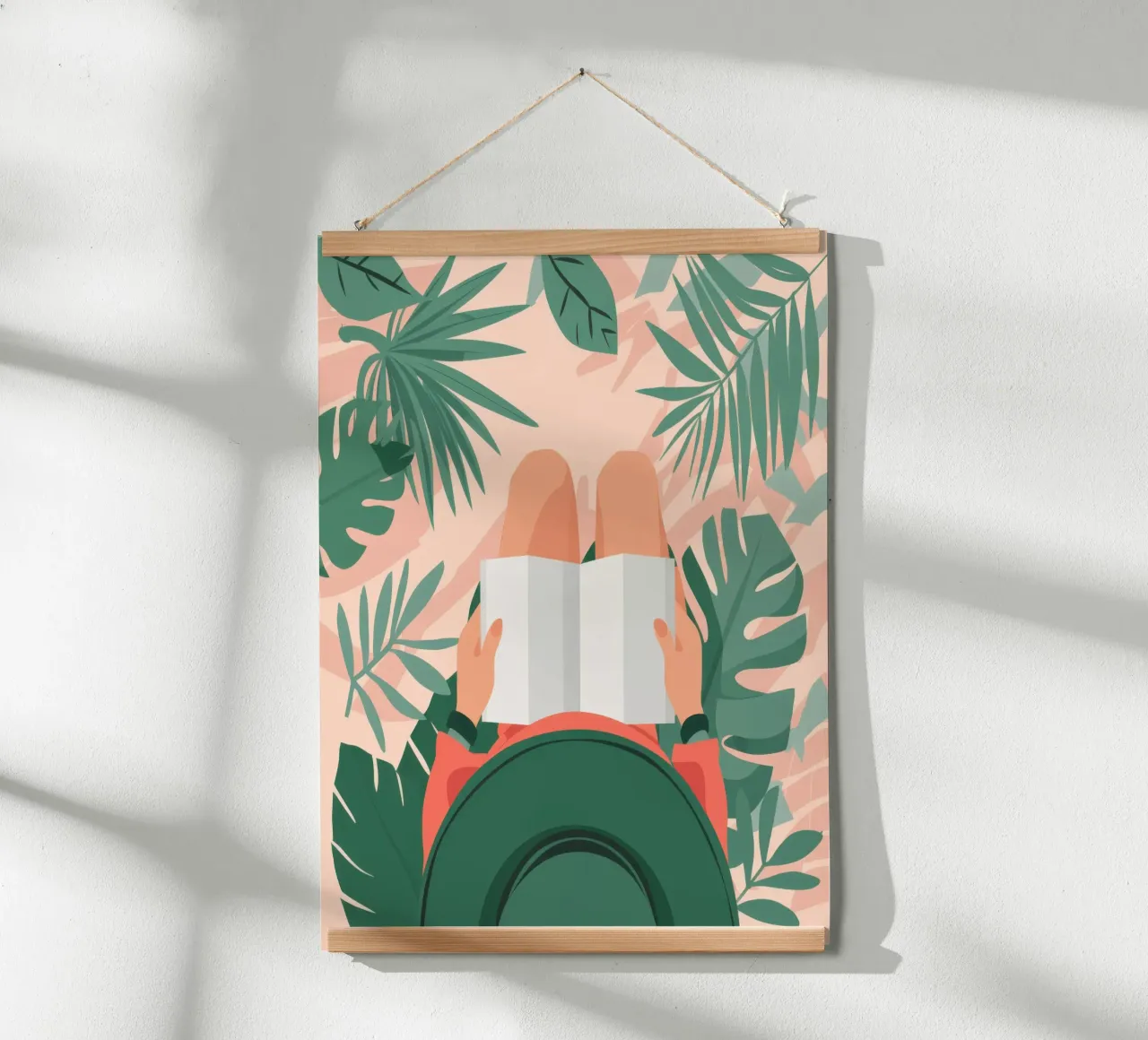 Fuga nella giungla letteraria poster con telaio in alluminio da Frosh Pallete
