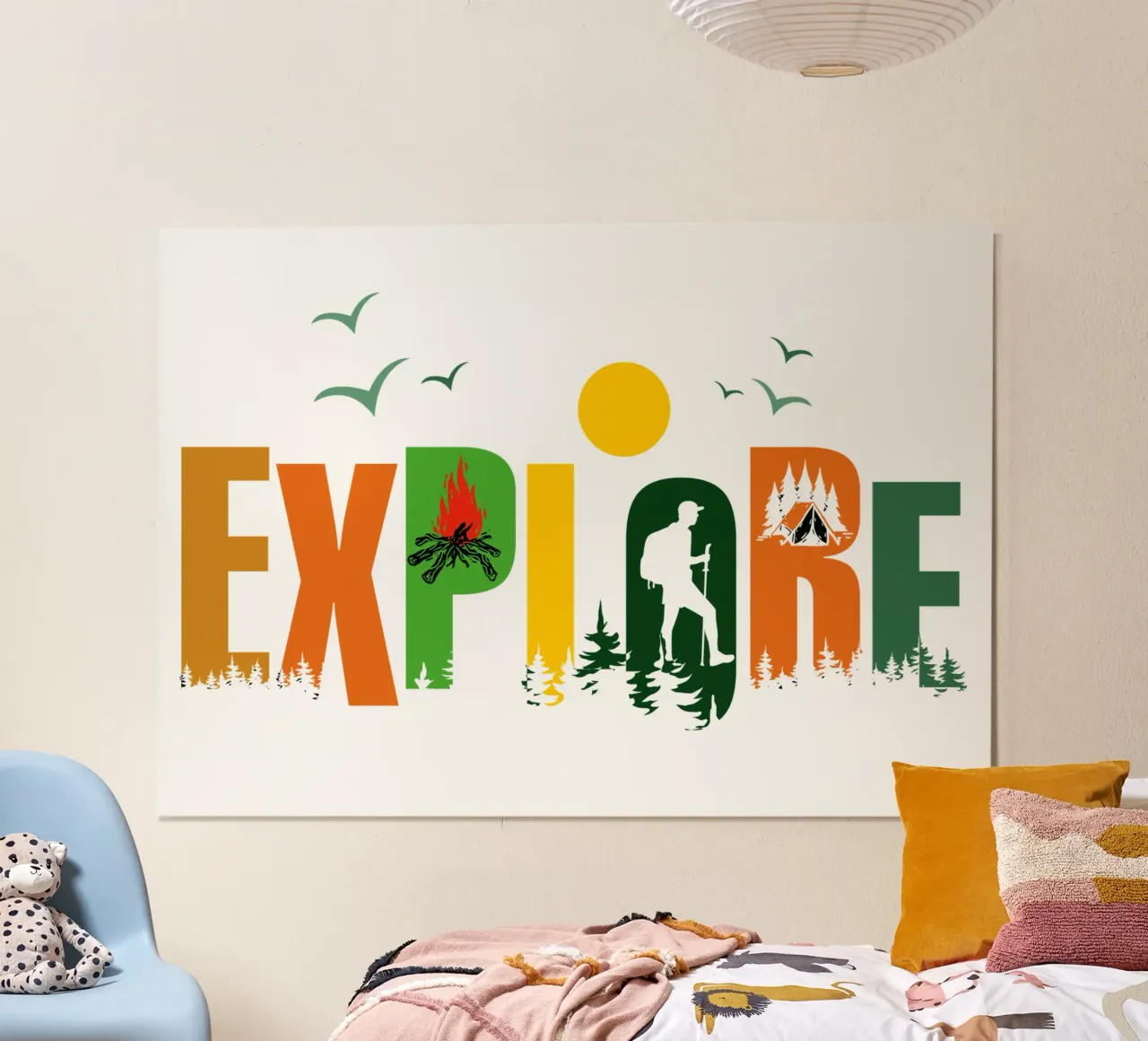 Esplora l'avventura dello stile tipografico poster con telaio in plastica da Urban Life