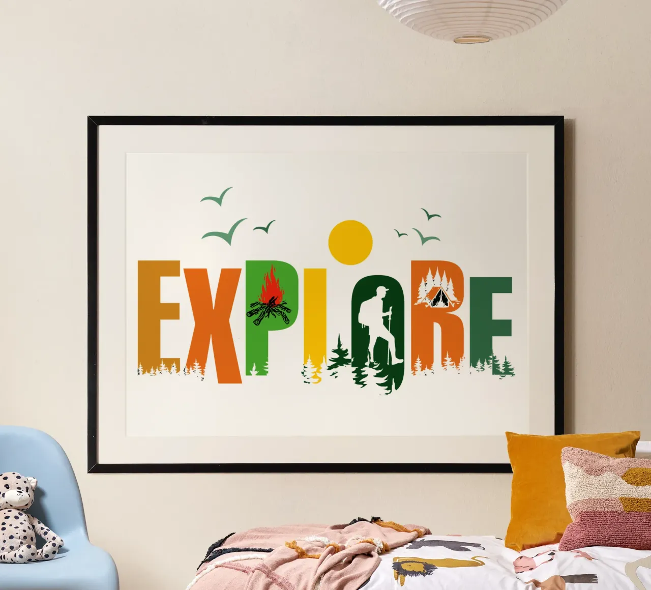 Esplora l'avventura dello stile tipografico poster con telaio in plastica da Urban Life